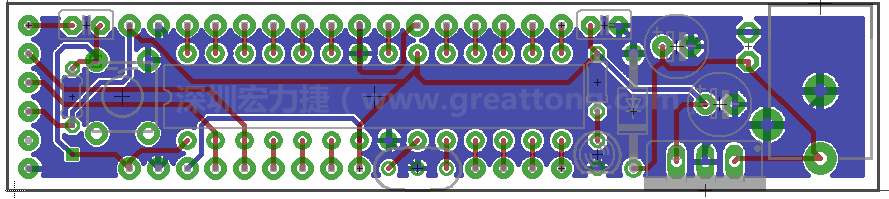 以上就是布線的所有步驟了。接下來(lái)就只剩下絲印（silk-screen）、建立Gerber檔跟drill檔和送去印刷電路板廠制作的步驟。