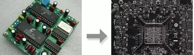 PCBA元器件由大變小，由稀疏到密集的變化趨勢